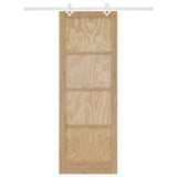 Sliding Door Natural and White 83 x 232 cm Solid Pine Wood 3445526