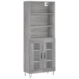 Highboard Grey Sonoma 69.5x34x180 cm Engineered Wood 3189315