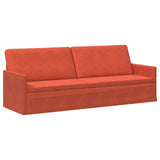 Sofa Set 2 pcs Red Orange Corduroy Fabric 3433265