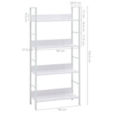 4-Layer Book Shelf White 60x27.6x124.5 cm Engineered Wood 288224
