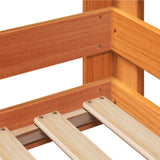 Bed Frame without Mattress Wax Brown 100x200 cm Solid Wood Pine 855686