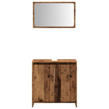 2 Piece Bathroom Furniture Set Old Wood Engineered Wood 856067