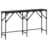 Console Table Black Oak 140 x 29 x 75 cm Engineered Wood 883530