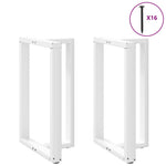 ZNTS Bar Table Legs T-Shaped 2 pcs White 60x35x cm Steel 4013081