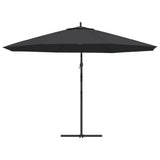 Cantilever Garden Parasol with Aluminium Pole 350 cm Black 47130
