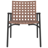 Garden Chair 2 pcs Brown 78 x 55.5 x 75.5 cm Poly Rattan 42004143