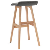 Bar Stools 2 pcs Dark Grey Fabric 249577