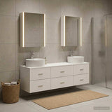 Bathroom Furniture Set 5 pcs White Engineered Wood and Glass 3406887