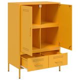 Highboard Mustard Yellow 68x39x101.5 cm Steel 843111