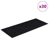 Stair Mats Self-adhesive 30 pcs 60x25 cm Black Rectangular 3365705