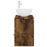 Wall-Mounted Sink Vanity Smoked Oak 49.5 x 41 x 64.5 cm 890397