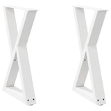 Dining Table Legs 2 pcs White 50x cm Steel 4012717