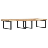 Basin Shelf Wall Mounted Steel and Solid Wood Acacia 3302917