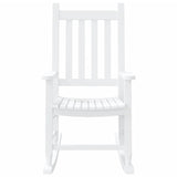 Rocking Chair for Children White Solid Wood Poplar 4008877