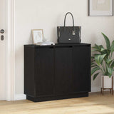 LED Sideboard Black Oak 90 x 32 x 75 cm Engineered Wood 869675