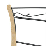 Bed Frame without Mattress Black Metal 200x200 cm 324889