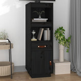 Highboard Black 34x40x108,5 cm Solid Wood Pine 820156