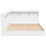 Bookcase Bed with Headboard White 140 x 200 cm Engineered wood 3335729