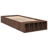 Bed Frame without Mattress Brown Oak 75x190 cm Small Single 3280628