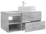 Bathroom Furniture Set 2 pcs Concrete Grey Engineered Wood 3403907