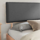 Bed Frame with Upholstered Headboard Dark Grey 180 x 200 cm 3398070