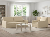 Sofa Set 2 pcs Cream Fabric 3433155