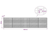 Gabion with 5 mm Wire and 5x2.5 cm Mesh 500x10x150 cm 3463516