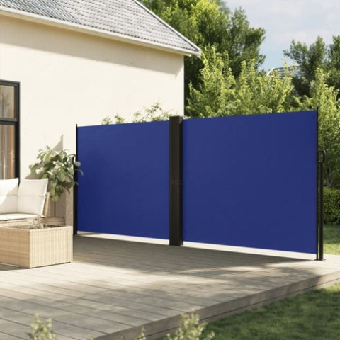 Retractable Side Awning Blue 160x1200 cm 4004821