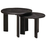 Nesting Coffee Tables 2 pcs White Solid Mango Wood 4104651