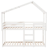 Bunk Bed without Mattress White 90x200 cm Solid Wood Pine 3282037