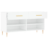 Shoe Bench White 102x35x55 cm Engineered Wood 829724