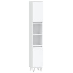 ZNTS 3 Piece Bathroom Cabinet Set White Engineered Wood 3187789
