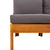 Garden Sofa with 1 Armrest 2-Seater Solid Wood Acacia 367630