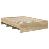Bed Frame Sonoma Oak 140 x 200 cm Engineered Wood 3408853