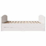 Bed Frame without Mattress White 160x200 cm Solid Wood Pine 3301783