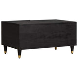 Coffee Table Black 80 x 50 x 40 cm Solid Mango Wood 4018812