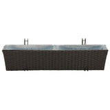 Railing 2 pcs 80 x 17 x 17 cm Metal 42026968