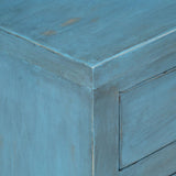 Bedside Table Solid Mango Wood 40x30x50 cm Blue 246150