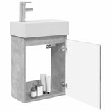 Bathroom Vanity Unit with Tap Concrete Grey 45.5 x 22.5 x 84 cm 889504