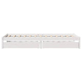 Bed Frame without Mattress White 75x190 cm Small Single Solid Wood Pine 3301421