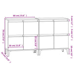 Sideboard 2 pcs Concrete Grey 60x35x70 cm Engineered Wood 3185763