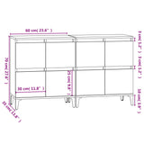 Sideboard 2 pcs Concrete Grey 60x35x70 cm Engineered Wood 3185763