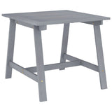 Garden Dining Table Grey 88x88x74 cm Solid Acacia Wood 312410
