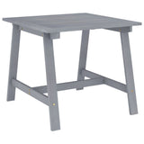 Garden Dining Table Grey 88x88x74 cm Solid Acacia Wood 312410