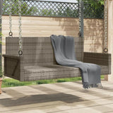 Swing Bench Grey 119x56x48 cm Poly Rattan 365627
