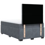Box Spring Bed with Mattress Dark Grey 120x190 cm Small Double Velvet 3290871