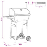 Charcoal Grill 75 x 48 x 120 cm Silver 3443040