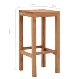 Bar Stools 4 pcs Solid Teak Wood 287233