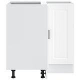 Kitchen Corner Base Cabinet Porto White Engineered Wood 853987