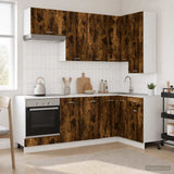 Kitchen Unit LYON 8 pcs Smoked Oak Engineered Wood 3438443